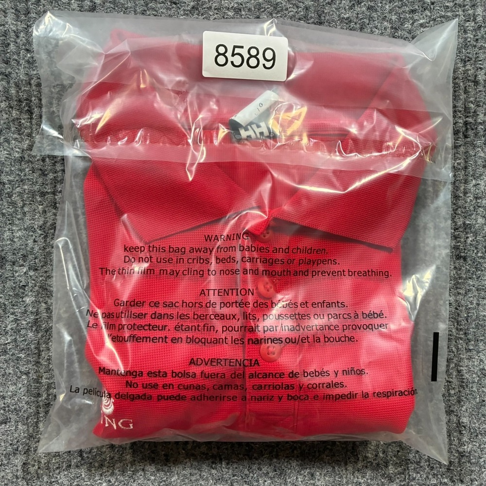 Helly Hansen Viking Polo Shirt Mens Large Red Performance Short Sleeve - Picture 8 of 8